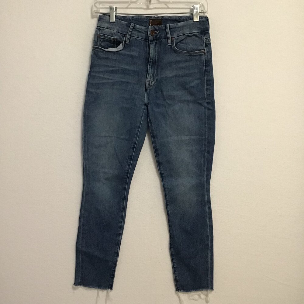 Mother High Waisted Looker Ankle Fray Jeans Size 26